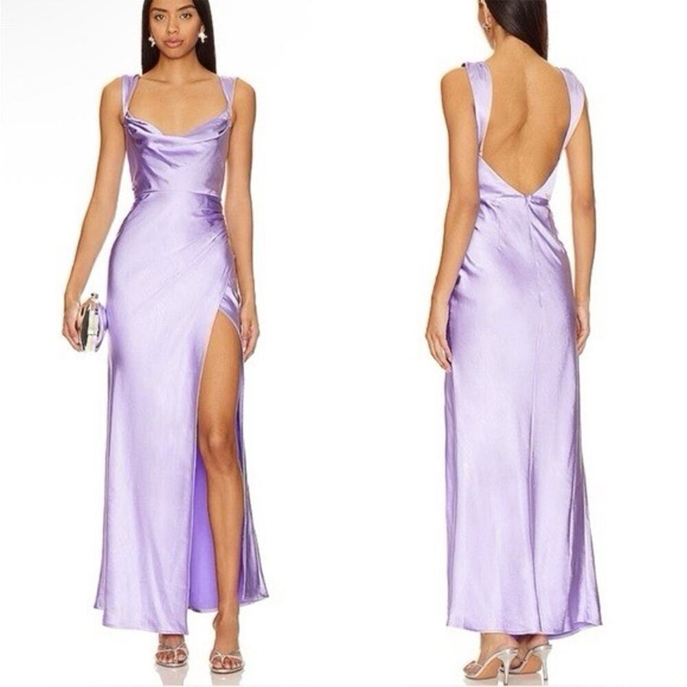NWOT runaway The Label Purple Lilac Havanna Maxi Satin M